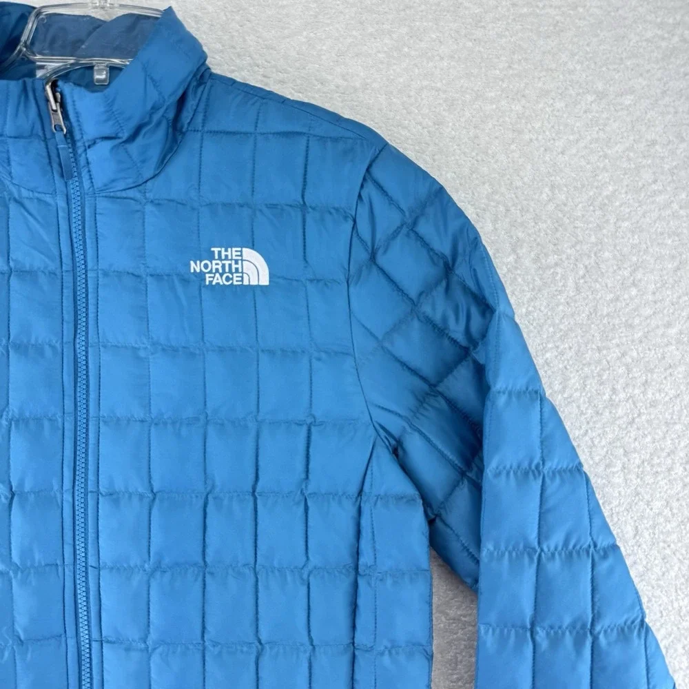 The North Face Thermoball Insulated Puffer Jacket Mens Small Digital Steel Blue